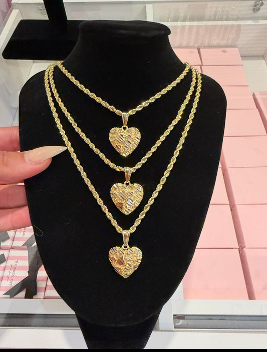 Nugget heart necklace✨
