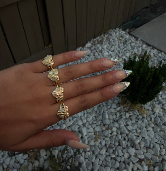 Nugget Heart Ring